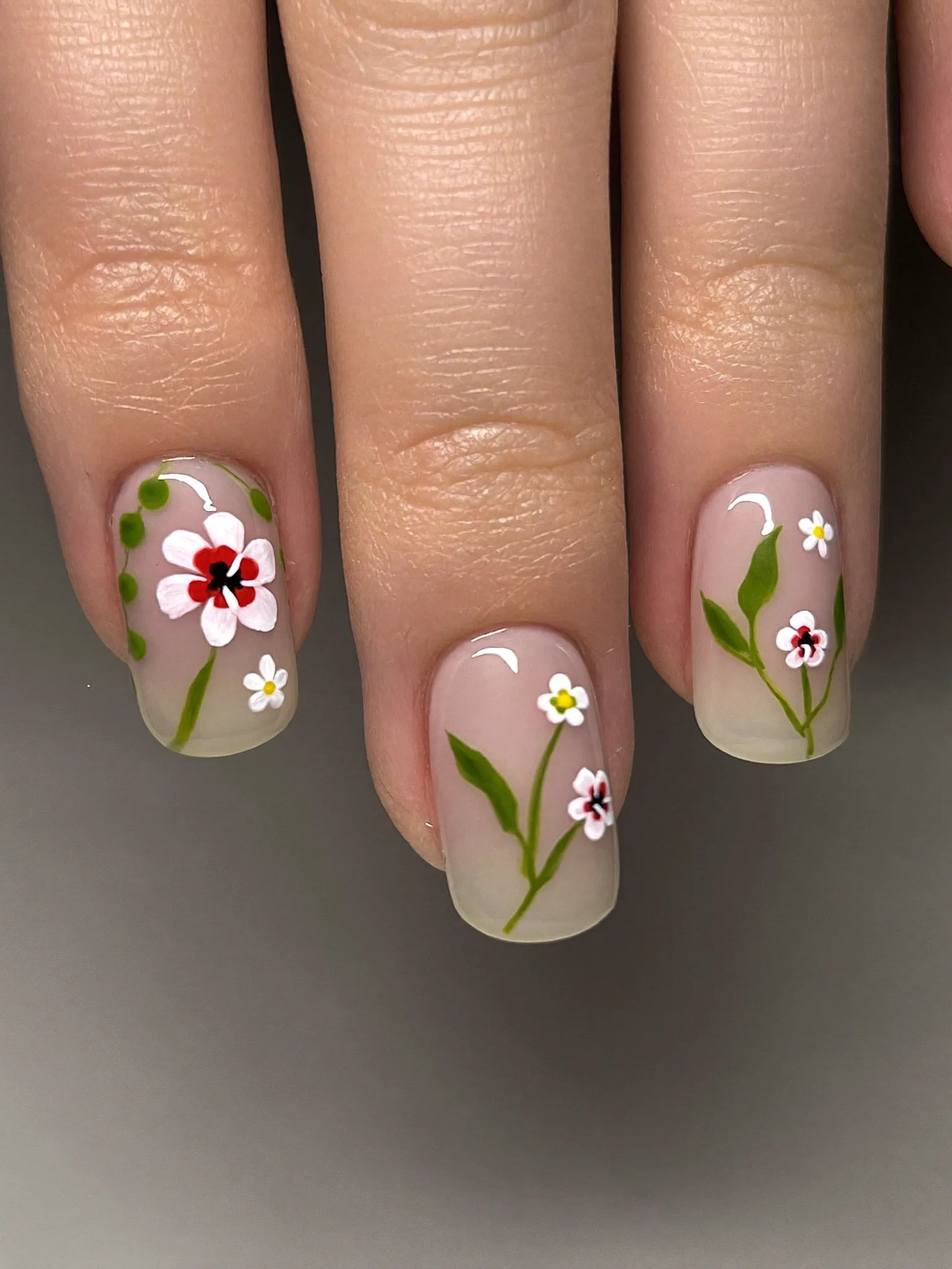 Hand-painted micro florals